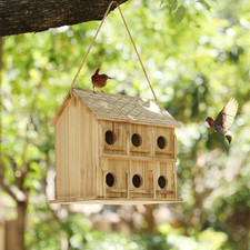 Bird Houses for Outside,12 Hole Bird House Room for 12 Bird Families - Birdhouse