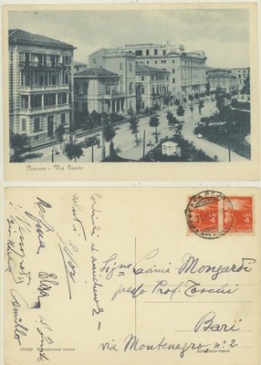 PESCARA - VIA TRENTO 1947 VINTAGE POSTCARD
