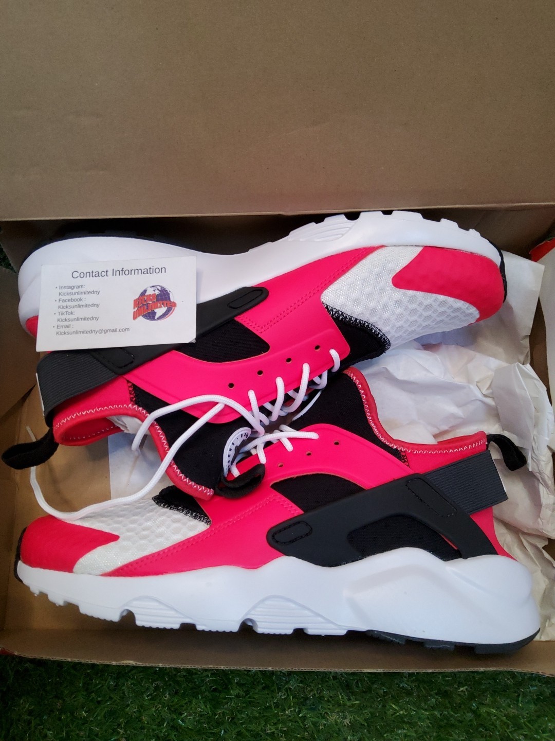 SAOLA Scarpe da corsa Nike da uomo con motivo rosso sirena Air Huarache Run atletica taglia 10