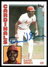 1984 Topps DAVID GREEN Signed Card autograph auto CARDINALS