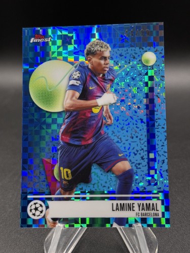 2025-26 Topps Finest UEFA Lamine Yamal #1 Common Blue Checkerboard /99