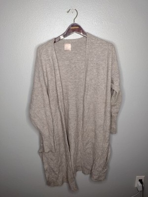 Kerisma Women's Duster Cardigan Sweater M/L Gray Capsule Minimalist Open  A19