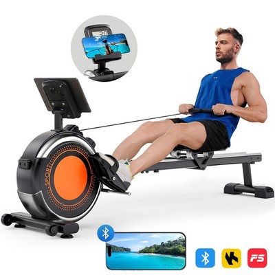 Magnetisches Rudergerät Fitness Bluetooth 16 Widerstandsstufen für Zuhause DE