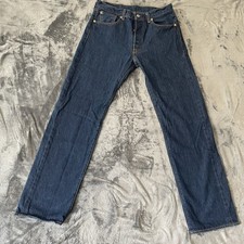 Levis 501 Jeans Mens 32X34 Fit 30X30 Dark Wash
