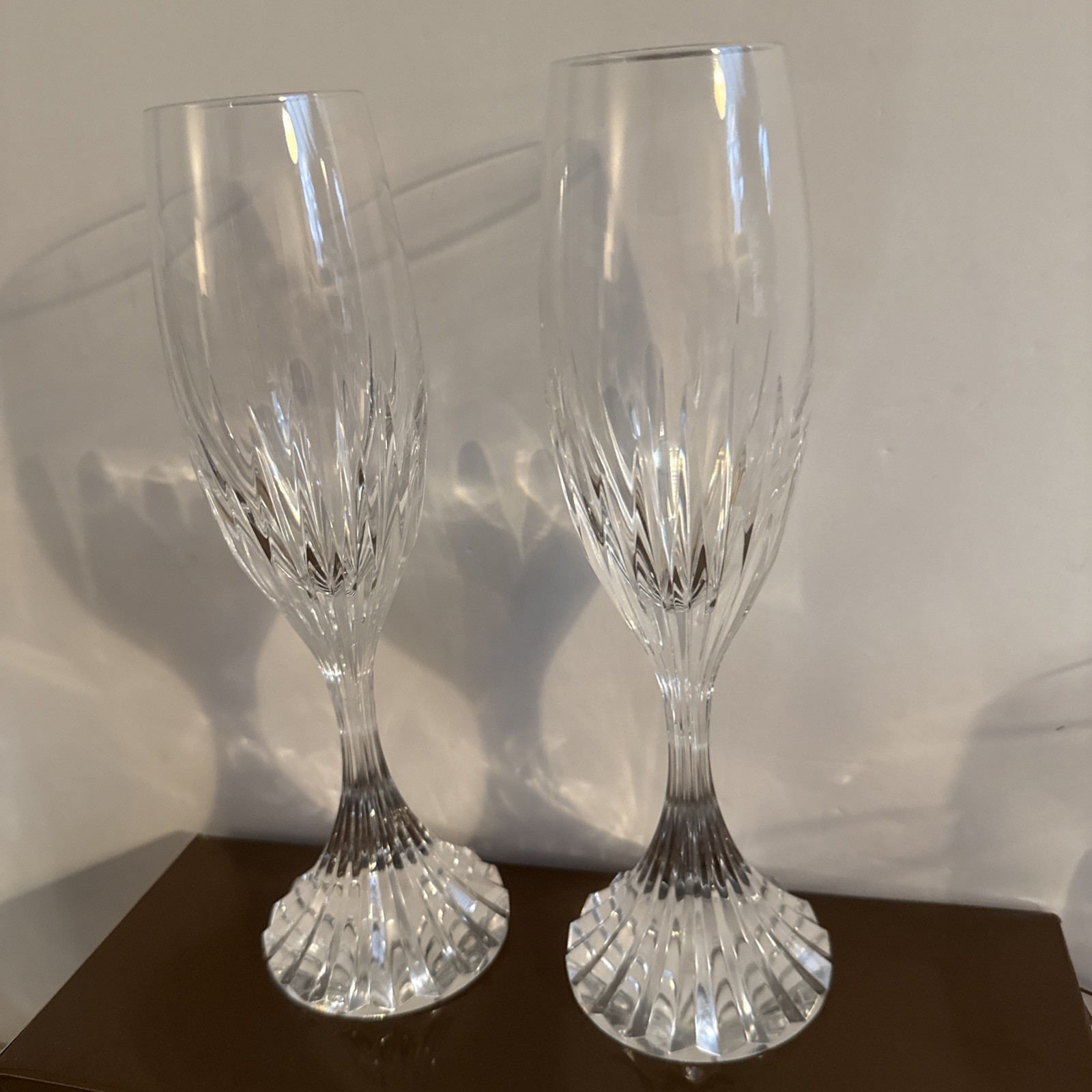 Baccarat Massena 8.5"Champagne Flutes - Impress Guests SET of TWO Made In France