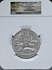 2018 5 oz Silver 25c Voyageurs Minnesota ATB Early Release NGC SP 69 Graded Coin
