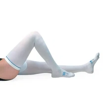 3728LF TED Anti-Embolism Stockings Thigh High Hose Large Regular White Size H
