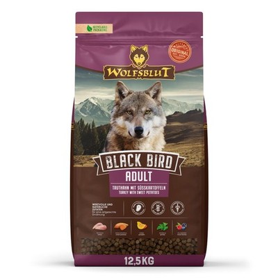 4260603784677 WOLFSBLUT Black Bird Turkey - trockenfutter für Hunde - 12,5kg WOL