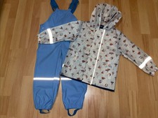 Lupilu Regenanzug Gr.98/104 Regenjacke Regenhose Blau Weiß TOP nicht gefüttert