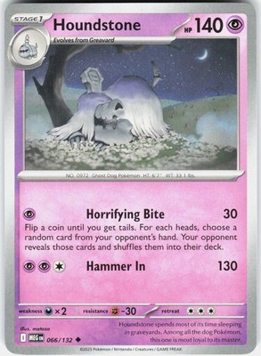 Houndstone Uncommon ME01: Mega Evolution 066/132 NM