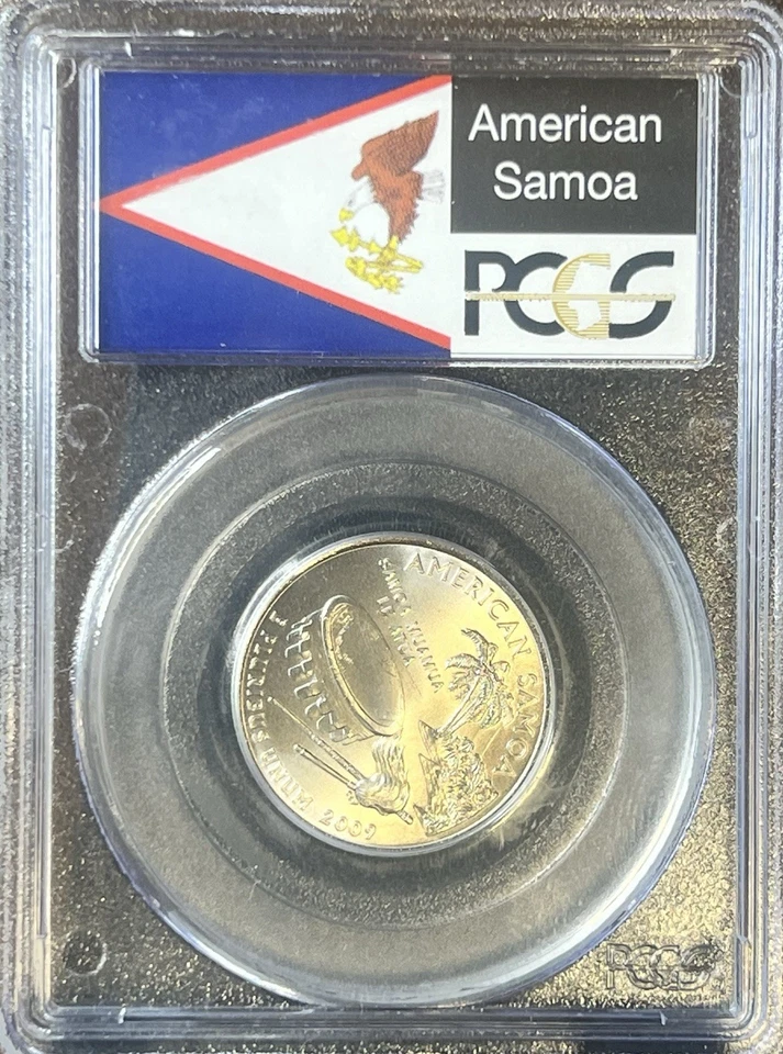 2009-P Satin Finish US Teritories Quarter - American Samoa - PCGS SP68 - Image 2 of 4