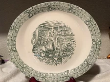 Universal Cambridge Camwood Ivory “ Colonial Woman In Kitchen.” VTG 1940’s