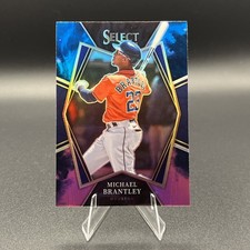 2022 Panini Select Premier Level Michael Brantley #137 Cosmic Prizm SSP Astros