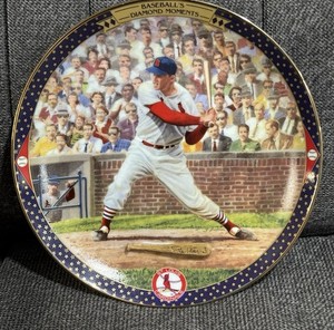 1995 Stan Musial Bradford Exchange Collectors Plate COA Numbered Cardinals MLB