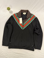 NWT Gucci 2020 GG Star Track Jacket Full Zip Size M Black Alessandro Michele