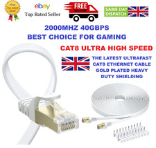 Ethernet Cable RJ45 Cat 8 40GBPS Network Gold Super Fast LAN Lead SSTP Patch LOT