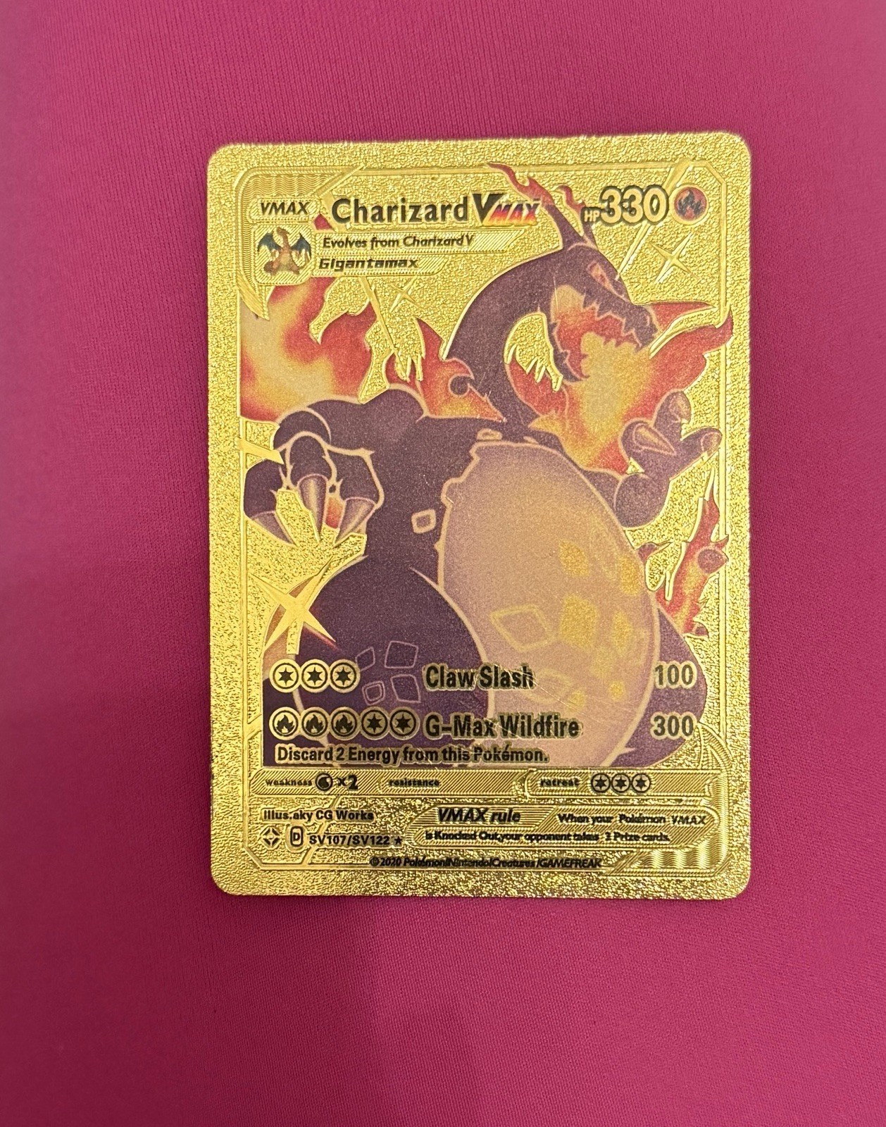 Pokemon Charizard VMAX SV107/SV122 Shining Fates Shiny Vault Full Art Foil