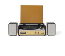 Crosley CR7017B-BK Coda Shelf System Vinyl Record Player with wireless Bluetooth