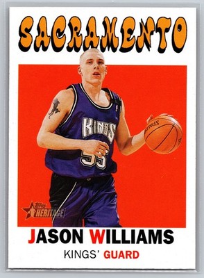 2000-01 Topps Heritage Jason Williams #6 Sacramento Kings Basketball Guard