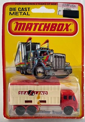 MATCHBOX #42 CONTAINER TRUCK 1980 DIE CAST METAL IN ORIGINAL PACKAGING~ ENGLAND