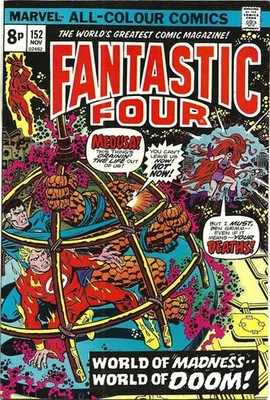 Fantastic Four (1961) # 152 UK Price (6.0-FN) Thundra 1974