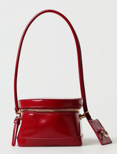 Jacquemus Le Vanito Les Sculpture Circular case bag Leather Top handle Bag Red g