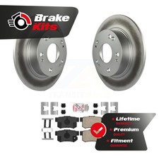 Rear Coat Disc Brake Rotor Ceramic Pad Kit For 2003-2007 Honda Accord GAS engine