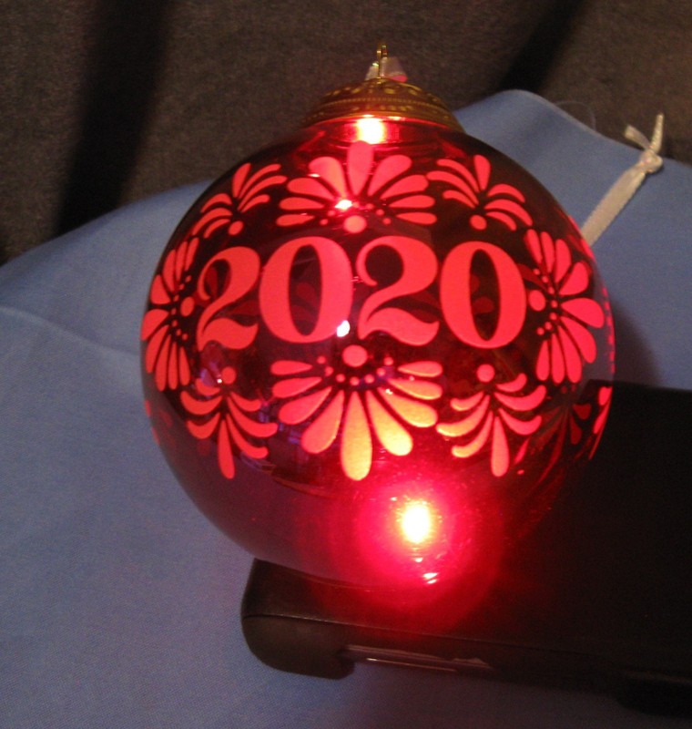 Hallmark Keepsake Ornament Christmas Commemorative Series Green Red Ball 2020