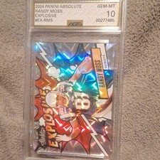 Panini 2024 Absolute Explosive Randy Moss #EX-RMS AGS GEM-MT 10 Patriots  Insert