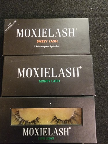 Moxie Lash 3 Pairs Reusable Magnetic Lashes Sassy, Money & Baddy Lash +Swabs + - Picture 3 of 10