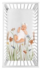 Sweet Jojo Designs Boho Floral Fitted Crib Sheet for Girls - Multicolor