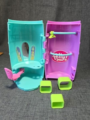 2004 Polly Pocket Car Go Fun Playset Portable Pop Open Fun Cylinder W/ Accessory