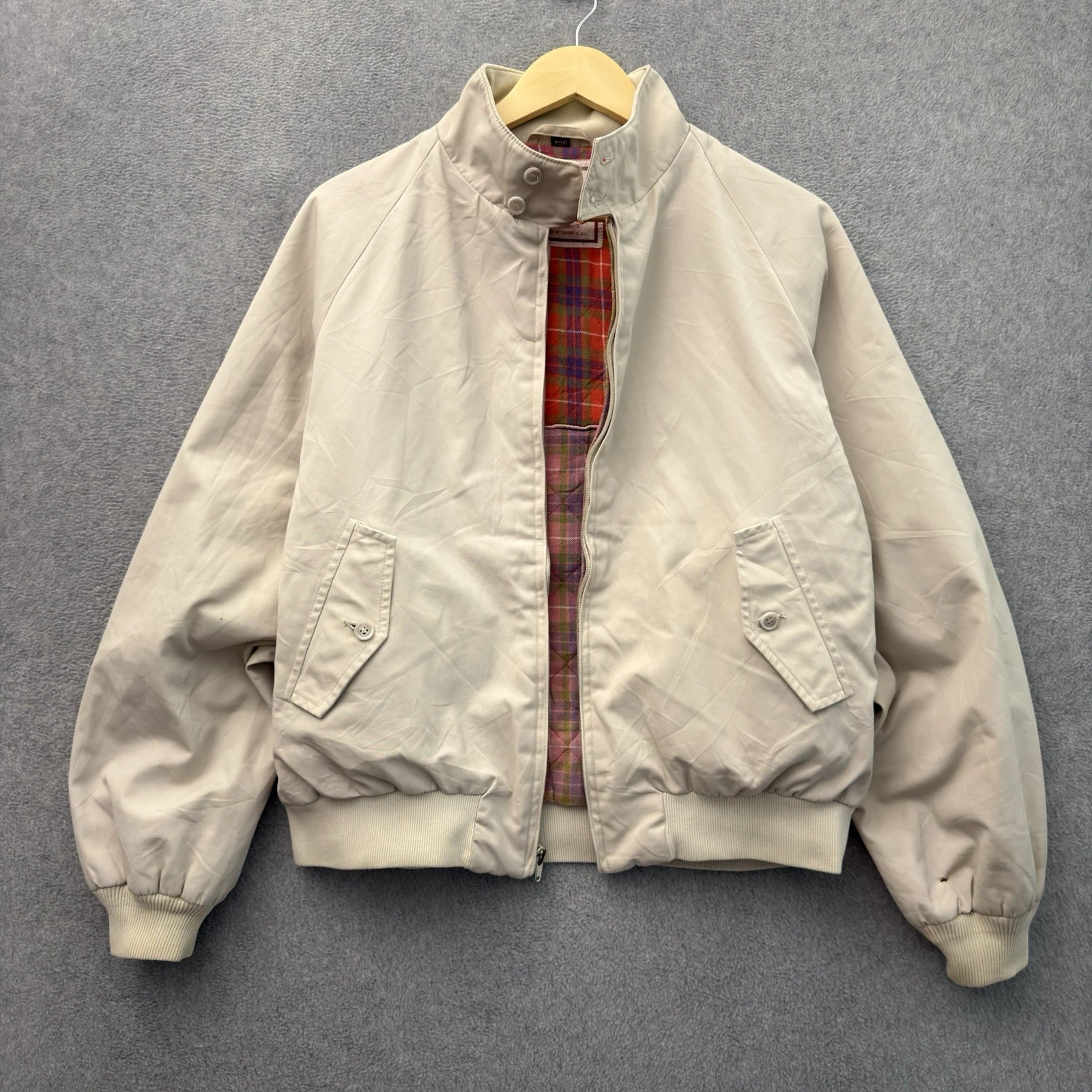 Vintage Baracuta Van Heusen G9 Harrington Jacket Tan Quilted Lined Mens 42R image 2