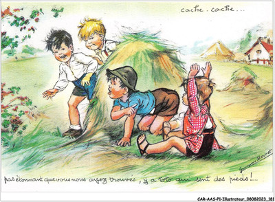 CAR-AASP1-0092 - ILLUSTRATOR - hide and seek game - germaine bouret