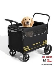 All Terrain Pet Stroller for Medium  Large Dogs with Ramp, Foldable Dog