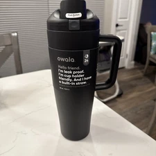 OWALA FREESIP TUMBLER Stainless Steel Insulated Tumbler, 40oz, Very Very Dark