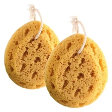 2 Pcs Bath Sponge Honeycomb Exfoliating Sponge Body Skin Cleaning Scrubber