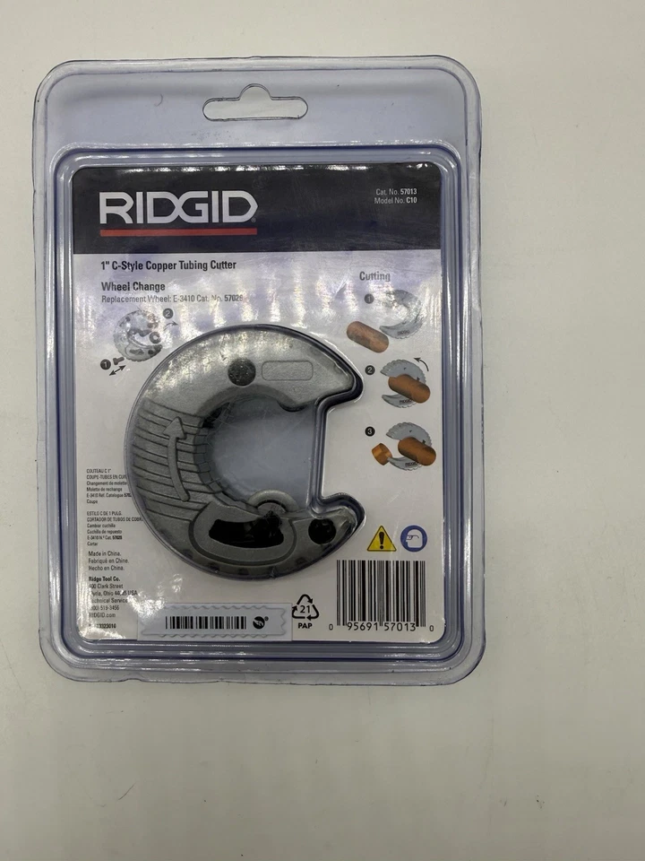 RIDGID 1 in. C-Style Copper Pipe & Tubing Cutter 57013 C10 – 1” Tool - Image 2 of 4