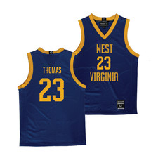 WVU Women's Basketball Navy Jersey - Jordan Thomas