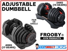 Adjustable Dumbbell 24/40KG Home Gym Quick Dial Exercise Fitness Hand Strength