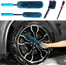 4-Pack Wheel  Tire Brush Kit - Soft Detailing, Stiff Cleaning
