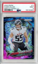 2025 Panini Prizm Kaden Elliss Nebula Choice Prizm #'D 1/1 #11 PSA 9 SAINTS