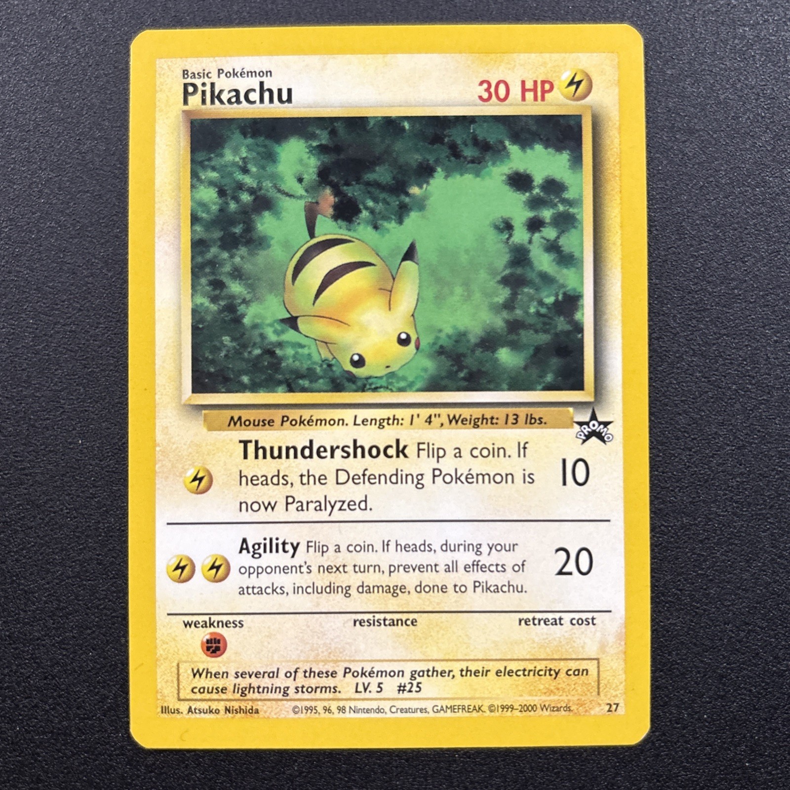 Pikachu 27/53 Promo Black Star Pokémon Card Wizards 2000 WOTC Near Mint NM