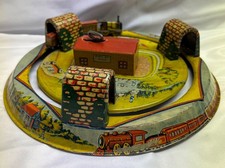 Vintage Marx Honeymoon Express Wind-Up Tin Litho Train Toy Tested Works Nice