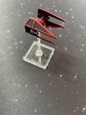 Star Wars X-Wing Miniatures Red TIE Interceptor Ship, Stand, Pegs Only SWX21