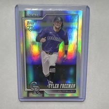 2026 Topps Update Series Tyler Freeman Rainbow Foil 75th #199 Rockies