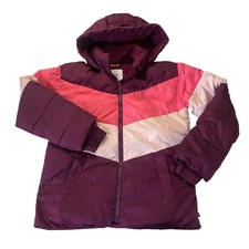 Gap Kids Puffer Color Block Puffer Jacket Cold Control Hooded GIrls XXL 13/14
