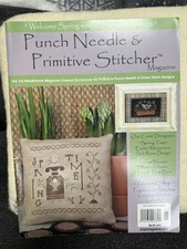 Vintage Punch Needle Primitive Stitcher Magazine 2017 Spring All Patterns Inc.