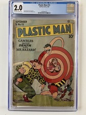PLASTIC MAN 13 QUALITY COMICS GOLDEN AGE 1948 CGC 2.0 GRADED JACK COLE ART