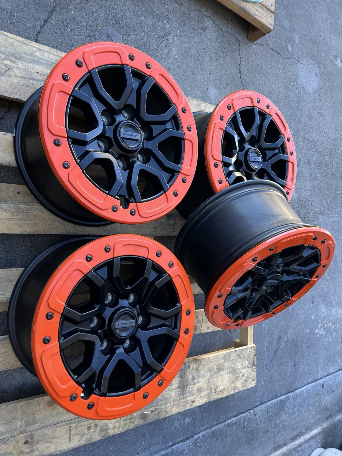 Ford Ranger Raptor Orange Rims Ford Ranger Raptor Beadlock Bead Lock Stock Original Factory OEM Wheels ...